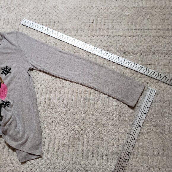 SO Sparkling Snowflakes Long Sleeve Shirt Size 12 - Picture 10 of 10